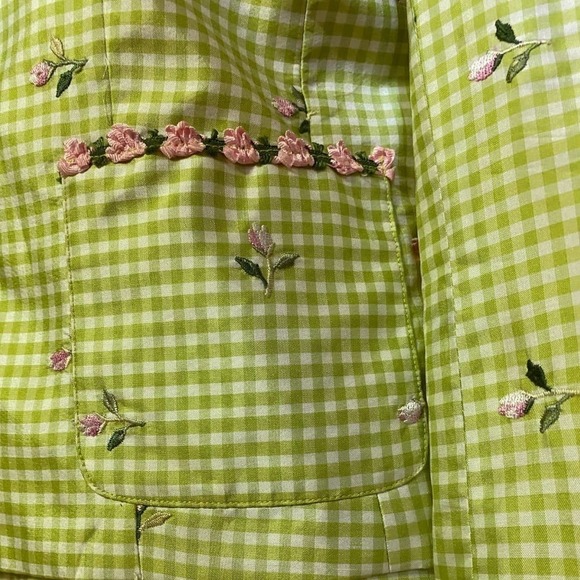 ABR New York Green Plaid 100% Silk Two Piece Suit - Picture 3 of 8